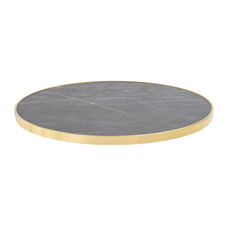 Mesa basculante redonda con asa Ø 60 cm de madera contrachapada con revestimiento de laminado y cantos de aluminio (6/8)