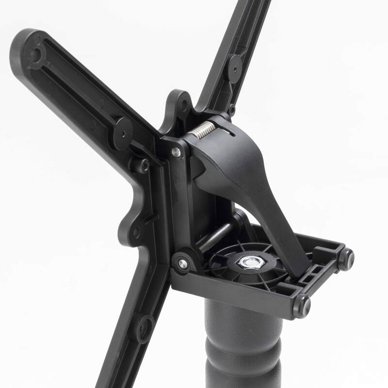 Mesa alta basculante de 60 x 60 cm en contrachapado con revestimiento de laminado y cantos de aluminio