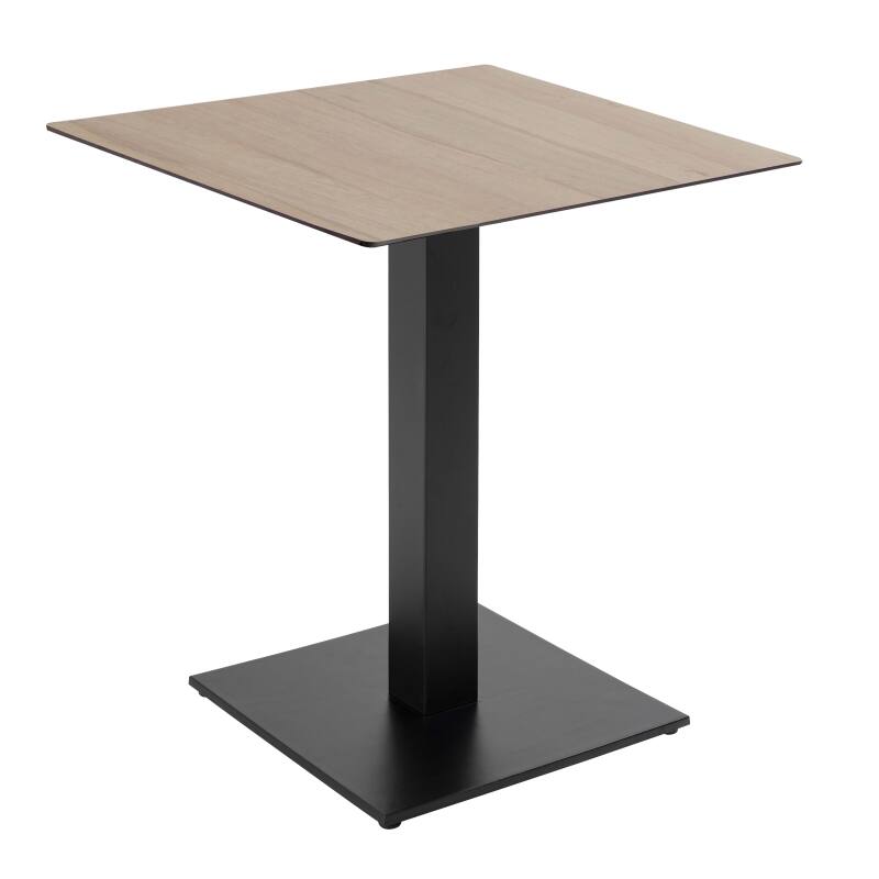 Mesa de comedor de 70 x 70 cm en HPL con revestimiento de melamina