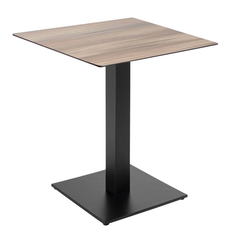 Mesa de comedor de 70 x 70 cm en HPL con revestimiento de melamina