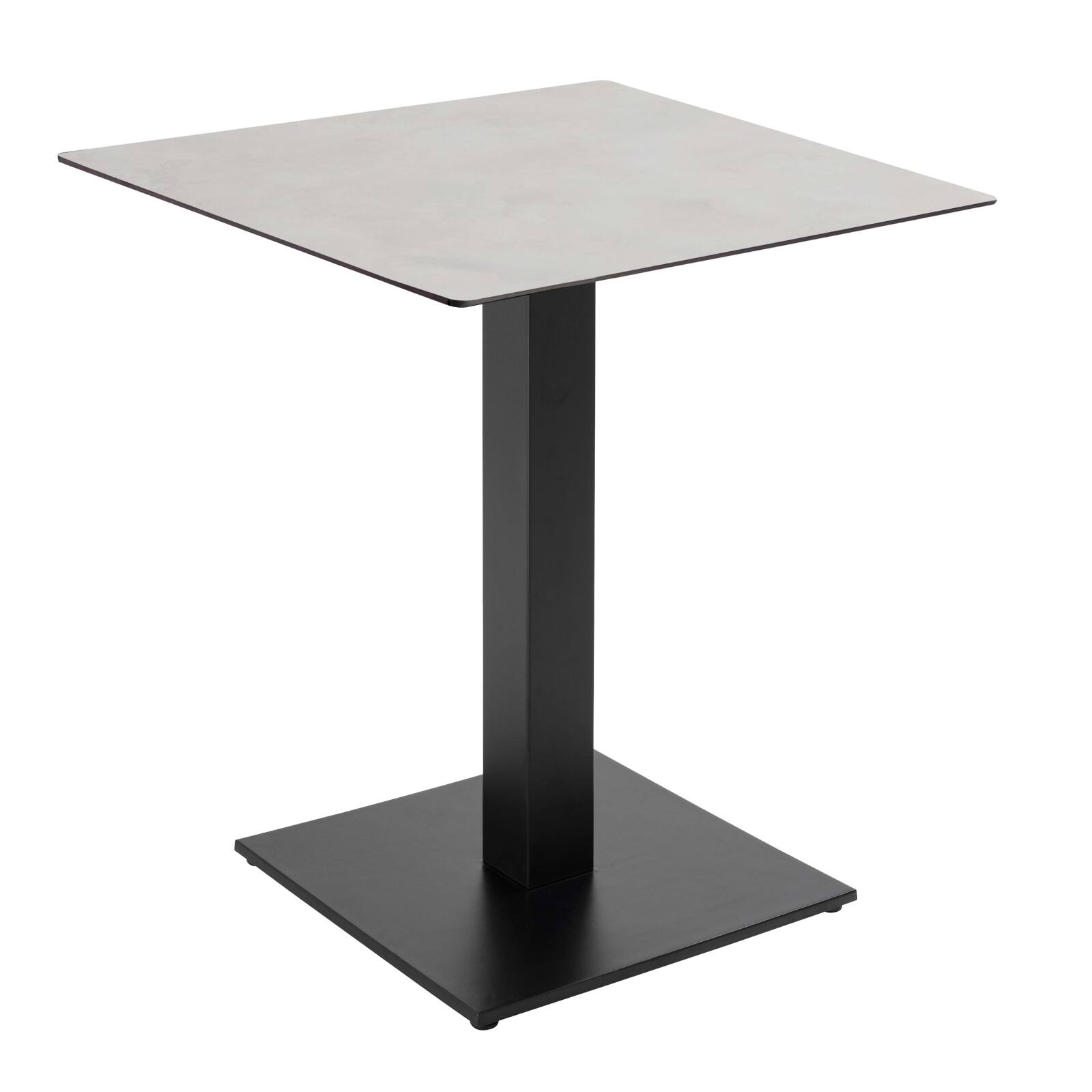 Mesa de comedor de 70 x 70 cm en HPL con revestimiento de melamina