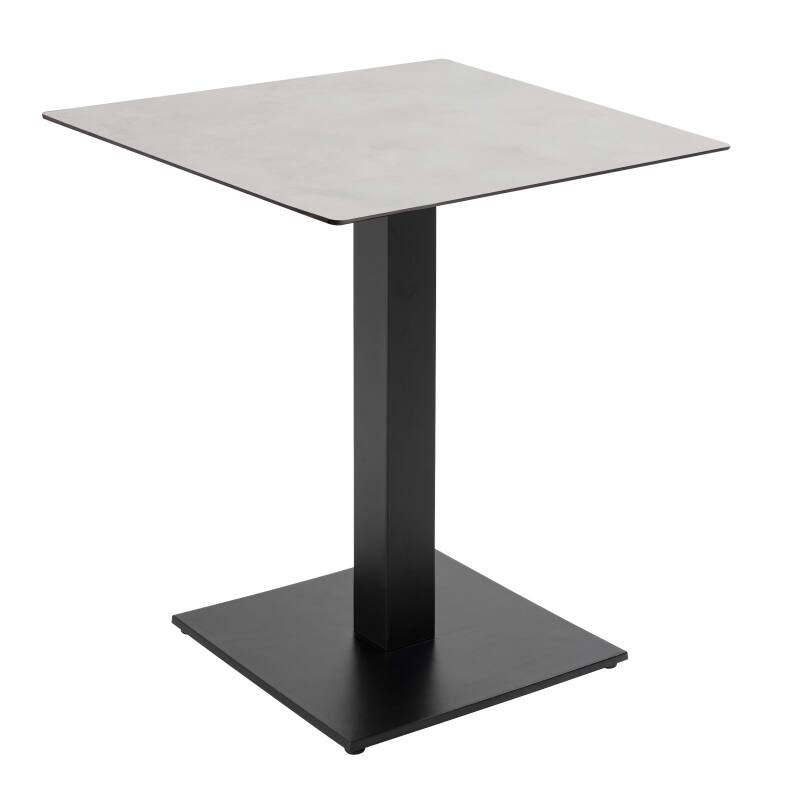 Mesa de comedor de 70 x 70 cm en HPL con revestimiento de melamina
