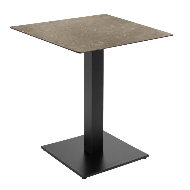 Mesa de comedor de 70 x 70 cm en HPL con revestimiento de melamina