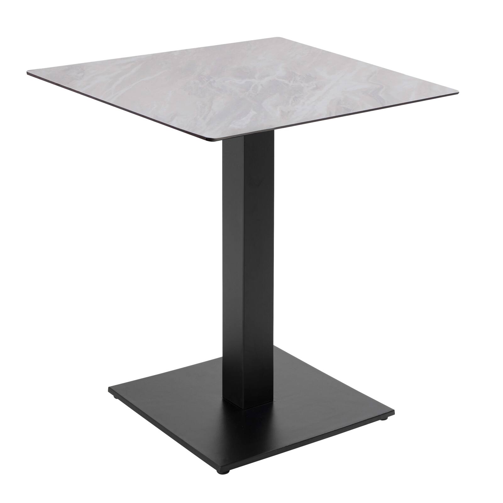 Mesa de comedor de 70 x 70 cm en HPL con revestimiento de melamina