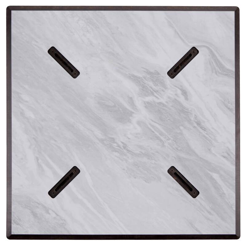 Mesa de comedor de 70 x 70 cm en HPL con revestimiento de melamina (5/7)