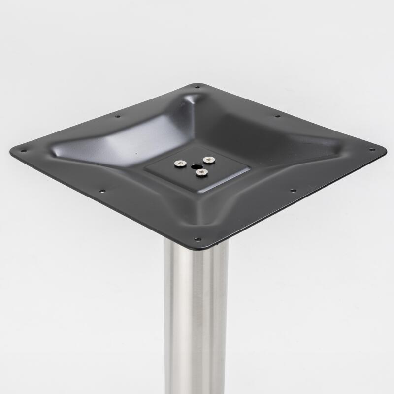 Mesa de comedor de 60 x 60 cm en contrachapado con revestimiento laminado y cantos de aluminio