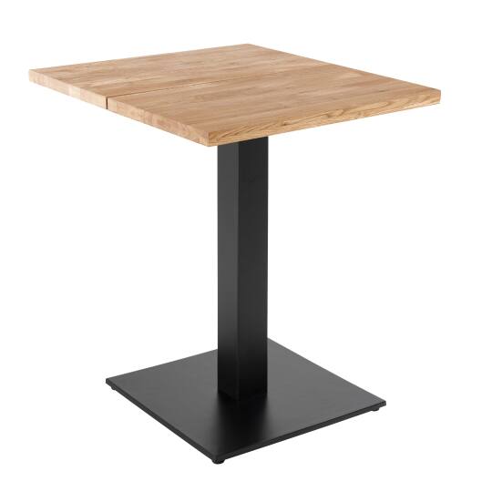 Mesa de comedor con bordes rectos 60 x 60 cm en roble