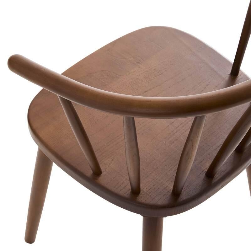 Lote de 2 sillas de madera de olmo