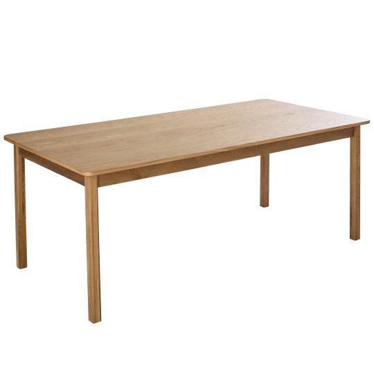Mesa de comedor rectangular en MDF chapado en roble 200 cm