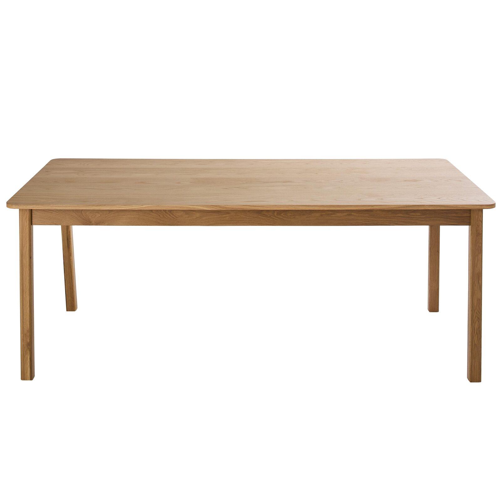 Mesa de comedor rectangular en MDF chapado en roble 200 cm