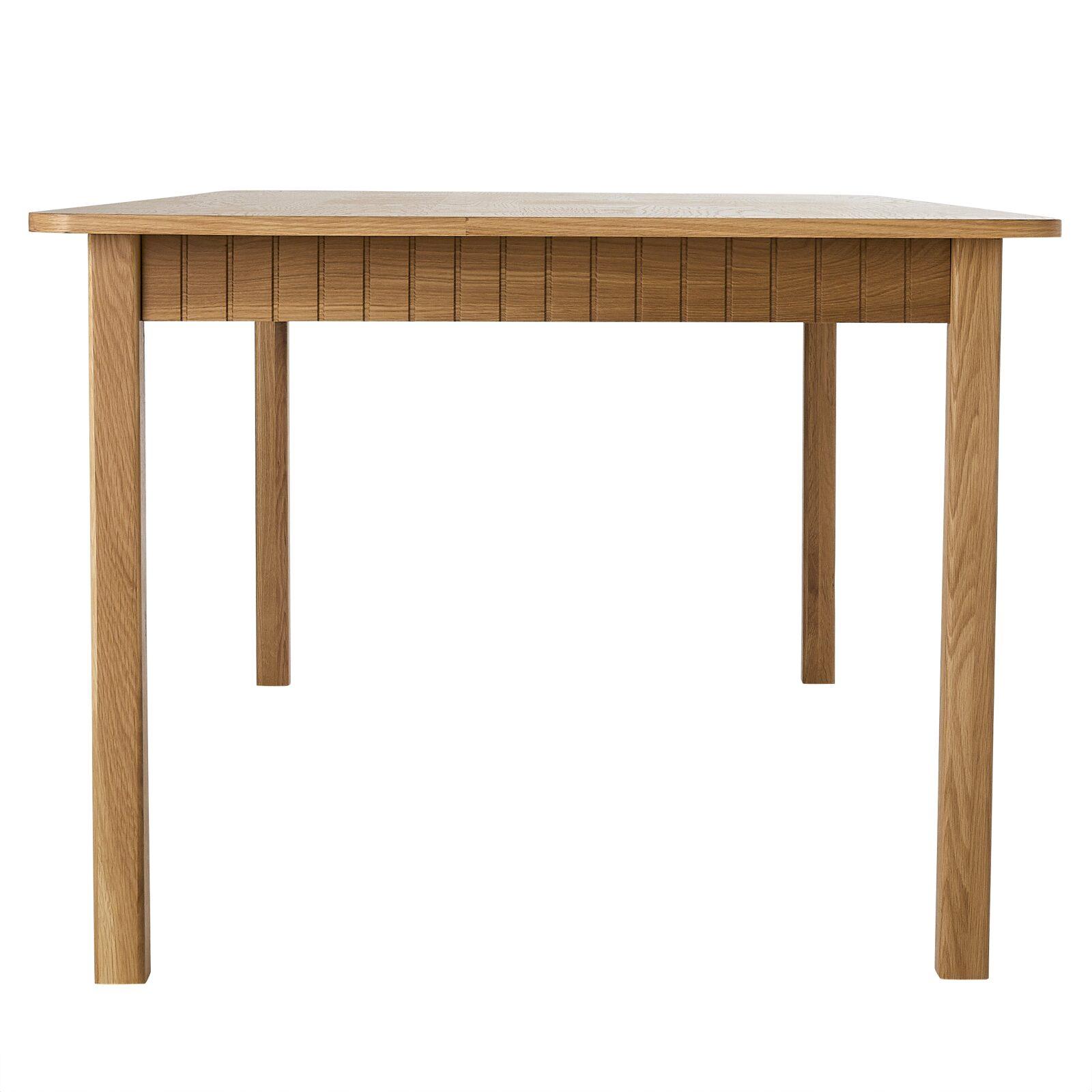 Mesa de comedor rectangular en MDF chapado en roble 200 cm