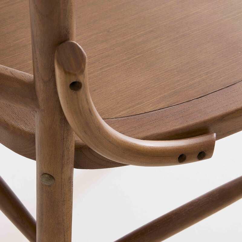 Lote de 2 sillas de madera de olmo oscuro (6/7)