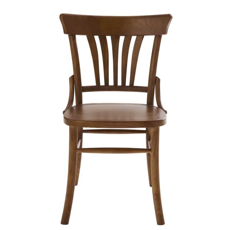 Lote de 2 sillas de madera de olmo oscuro (2/7)