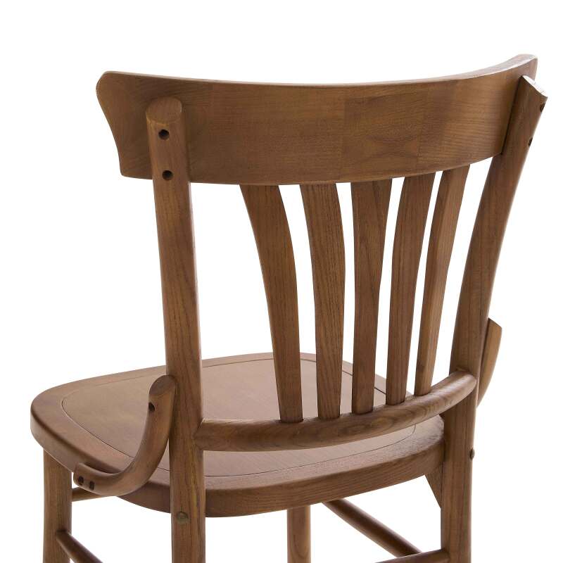 Lote de 2 sillas de madera de olmo oscuro (5/7)