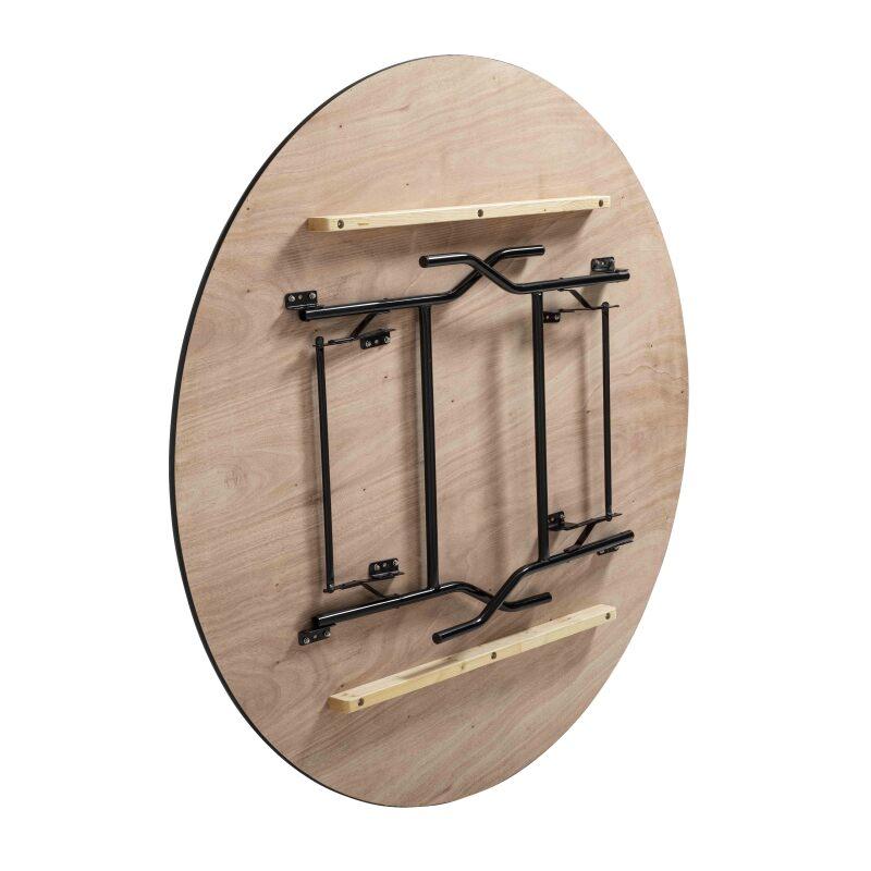 Juego de 5 mesas plegables redondas de madera 170cm 10 plazas