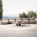 Sofá modular de exterior con 4 sillones y 1 chaise longue