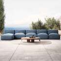 Sofá modular de exterior con 4 sillones y 1 chaise longue