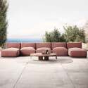 Sofá modular de exterior para 5 personas con 3 sillones y 2 chaise longue - Lifestyle
