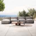 Sofá modular de exterior con 3 sillones y 1 chaise longue