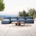 Sofá modular de exterior con 3 sillones y 1 chaise longue