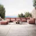 Sofá modular de exterior con 5 sillones, 1 sillón esquinero, 1 chaise longue y 1 puf