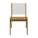 Silla de jardín de madera de eucalipto FSC® y textileno - Juego de 2
