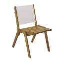 Mesa de jardín cuadrada 67 x 80 x 76 cm en madera de eucalipto FSC® y 2 sillas
