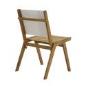 Mesa de jardín cuadrada 67 x 80 x 76 cm en madera de eucalipto FSC® y 2 sillas