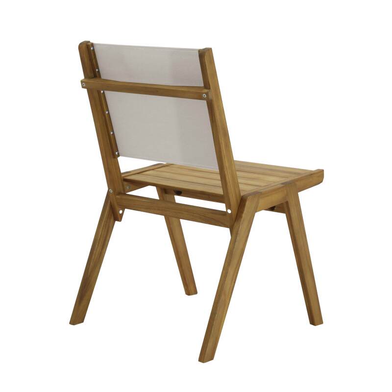 Mesa de jardín cuadrada 67 x 80 x 76 cm en madera de eucalipto FSC® y 2 sillas