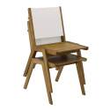 Mesa de jardín cuadrada 67 x 80 x 76 cm en madera de eucalipto FSC® y 2 sillas