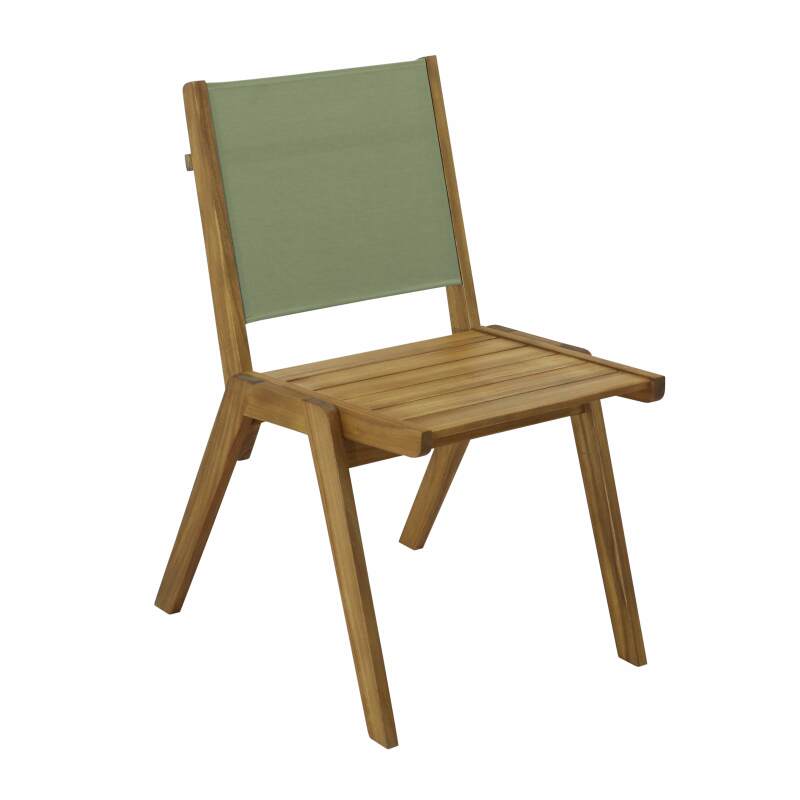 Mesa de jardín cuadrada 67 x 80 x 76 cm en madera de eucalipto FSC® y 2 sillas