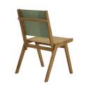 Mesa de jardín cuadrada 67 x 80 x 76 cm en madera de eucalipto FSC® y 2 sillas