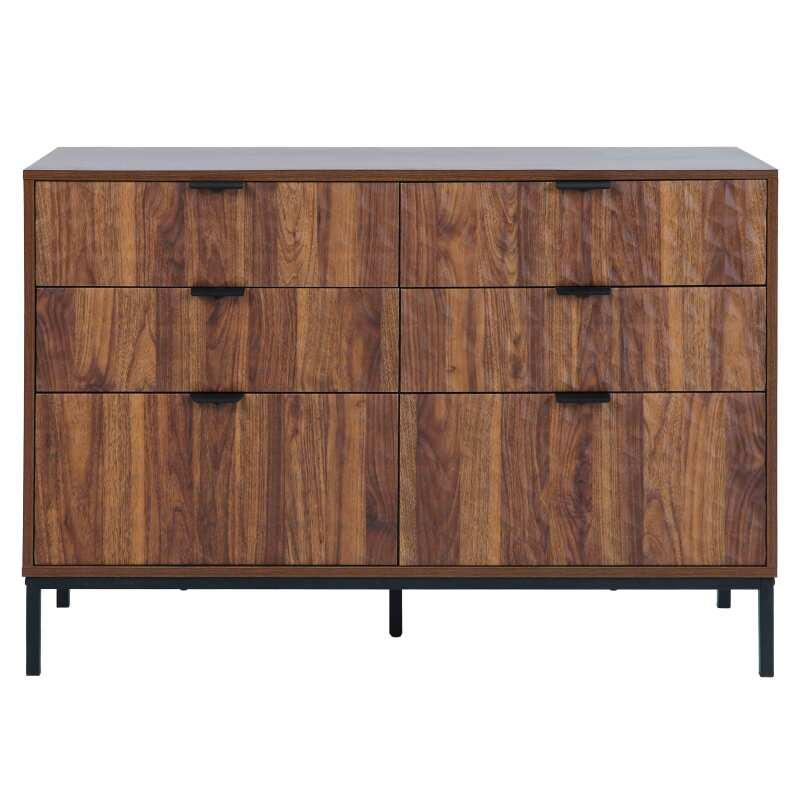 Cómoda con 6 cajones en MDF decoración melamina 112 cm (2/7)