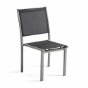 Mesa de jardín rectangular 180 x 90 cm, tablero de cristal y 8 sillas