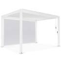 Pérgola bioclimática autoportante de 4x3m en aluminio blanco de 1, 2 o 3 persianas