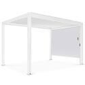 Pérgola bioclimática autoportante de 4x3m en aluminio blanco de 1, 2 o 3 persianas
