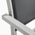 Mesa de jardín rectangular 180 x 90 cm, tablero de cristal y 8 sillas