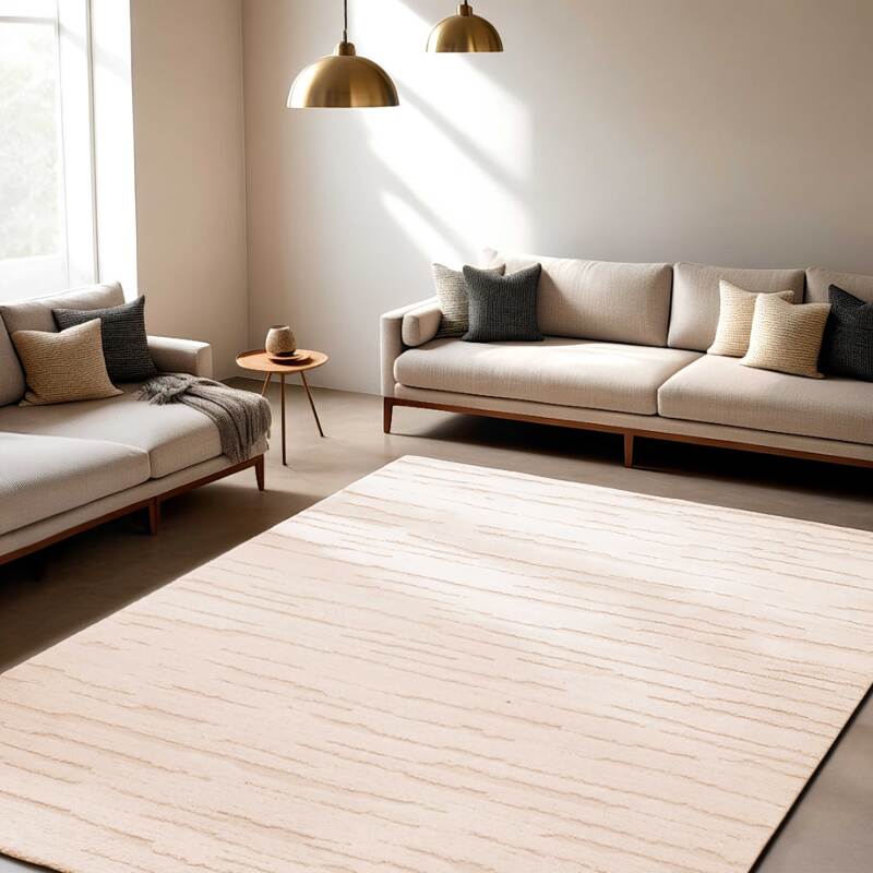 Alfombra shaggy rectangular de poliéster y polipropileno