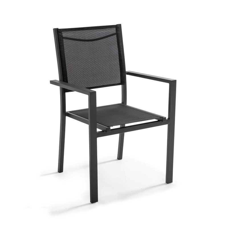 Mesa de jardín rectangular 180 x 90 cm, tablero de cristal y 8 sillas
