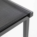Mesa de jardín rectangular 180 x 90 cm, tablero de cristal y 8 sillas