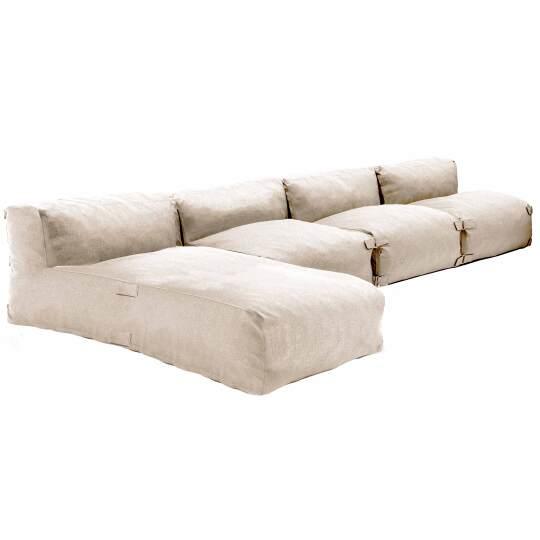 Mobiliario de jardín modular con 3 sillones y 1 chaise longue. | Oviala