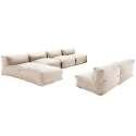 Sofá modular de exterior con 5 sillones y 1 chaise longue