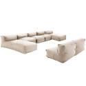 Sofá modular de exterior con 5 sillones y 2 chaise longue