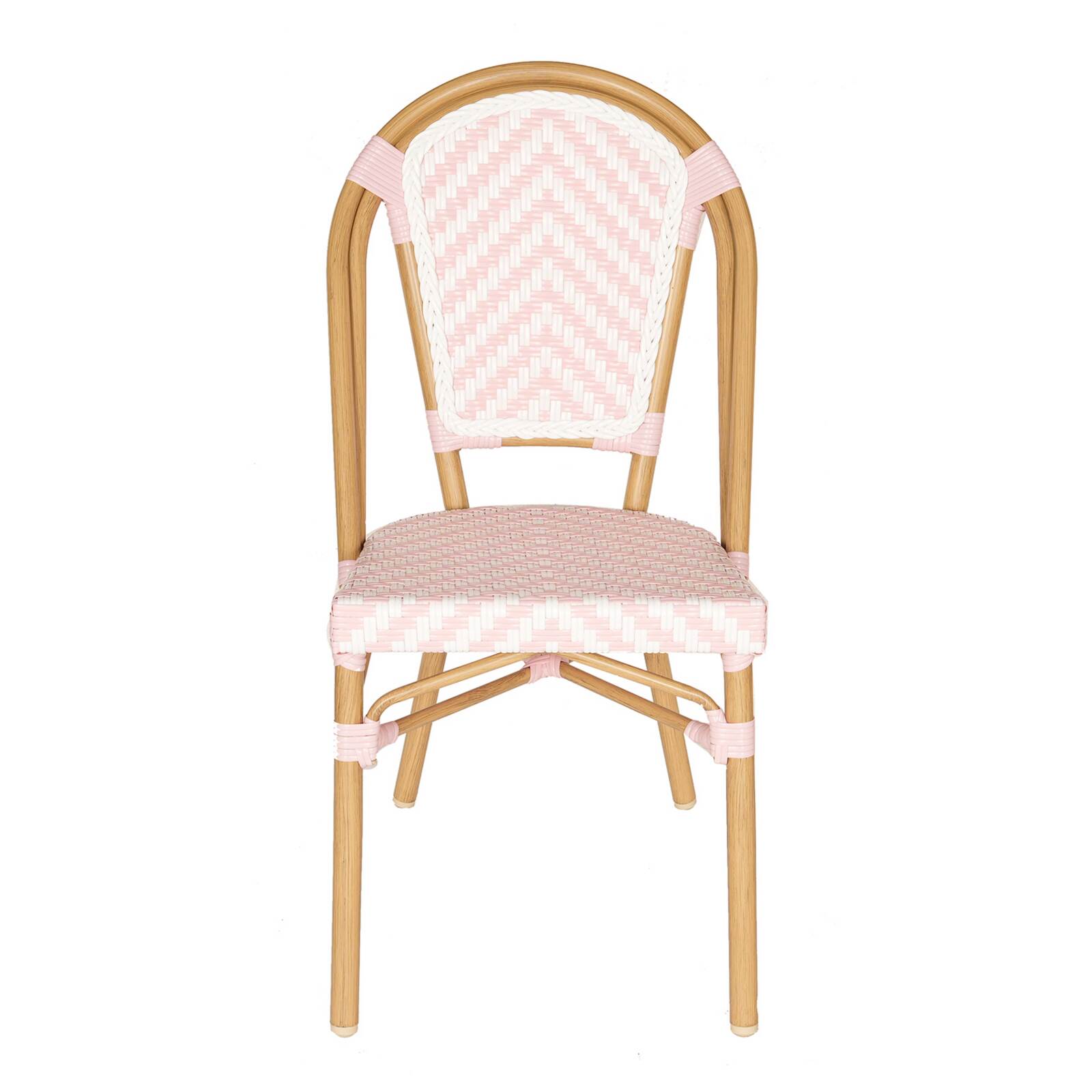 Silla de jardín estilo bistro parisino de aluminio y ratán sintético