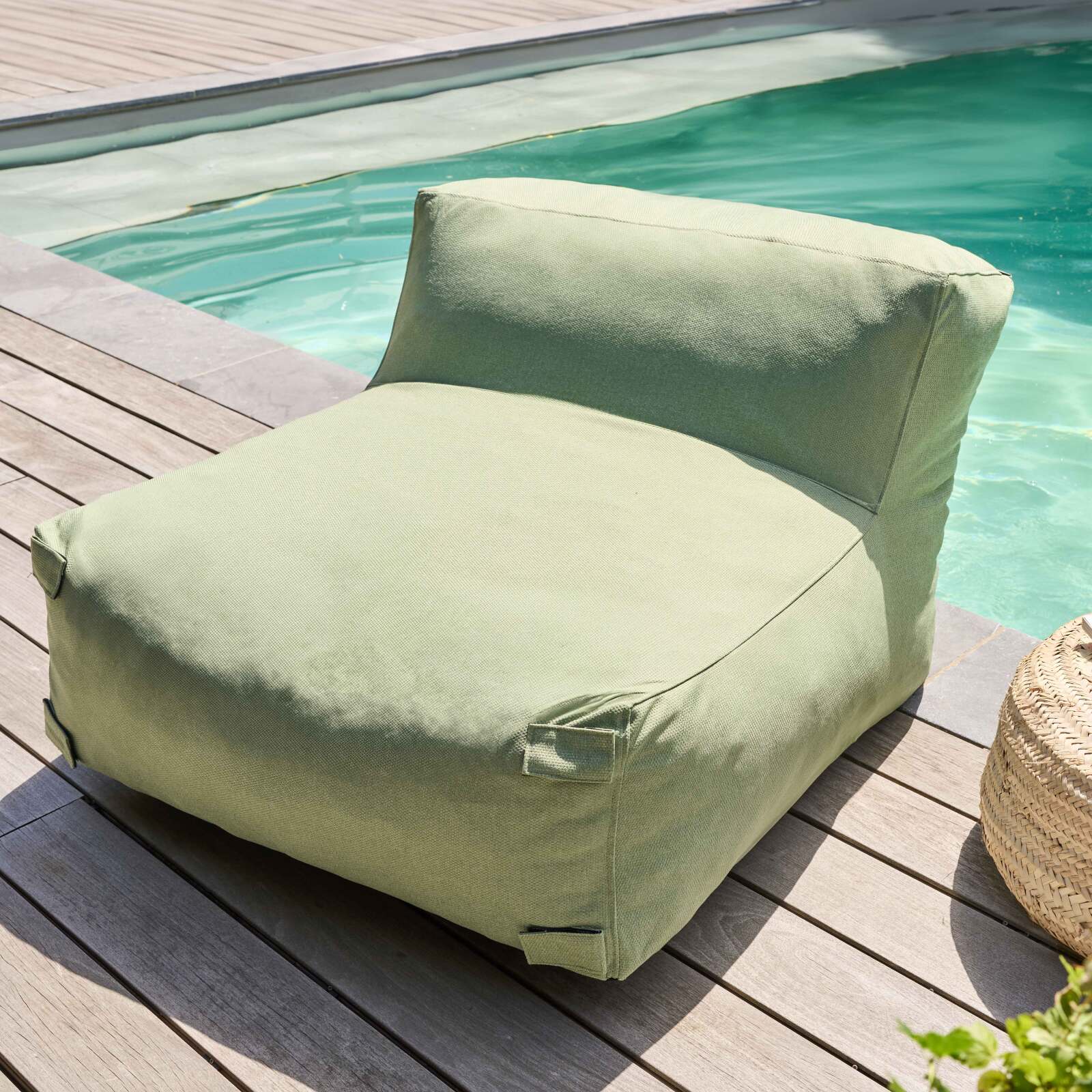 Sofá modular de exterior con 5 sillones y 1 chaise longue