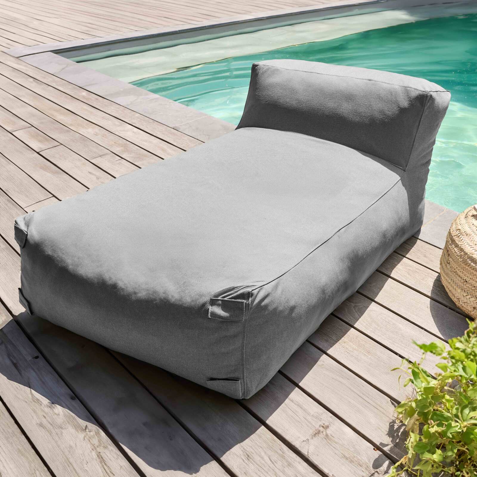 Sofá modular de exterior con 3 sillones y 1 chaise longue