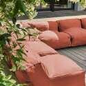 Sofá modular de exterior con 5 sillones, 1 sillón esquinero, 1 chaise longue y 1 puf