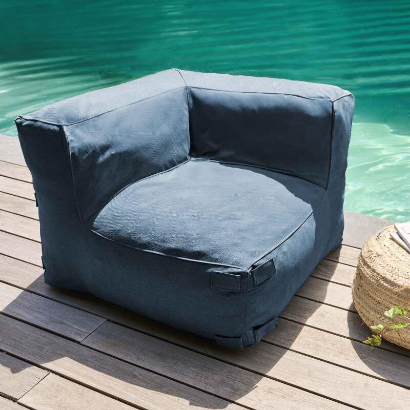 Sofá modular de exterior con 1 sillón bajo, 1 sillón esquinero y 1 chaise longue (2/8)