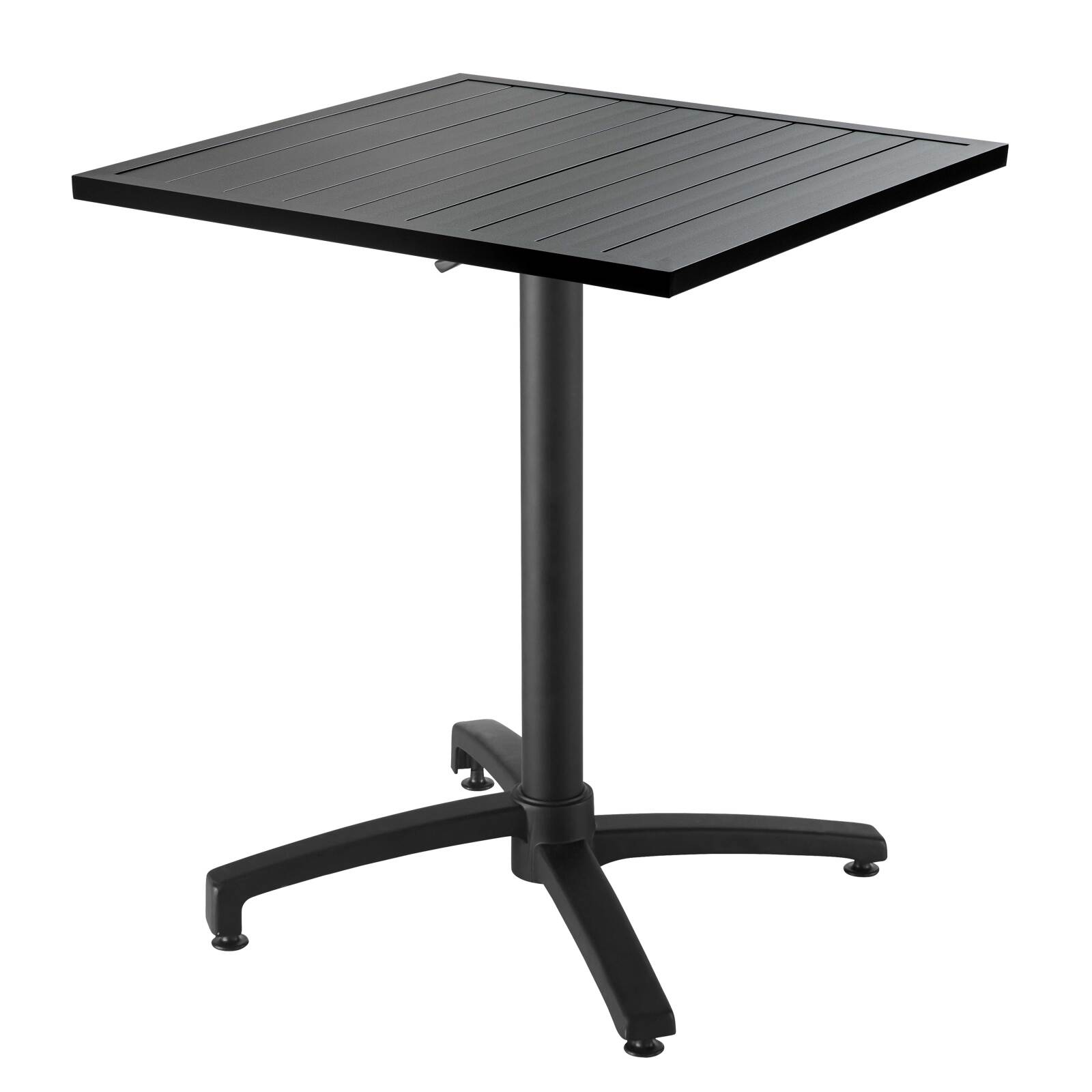 Mesa de jardín cuadrada (70 x 70 cm) de aluminio