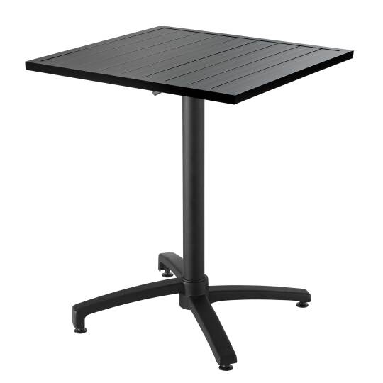 Mesa de jardín cuadrada (70 x 70 cm) de aluminio